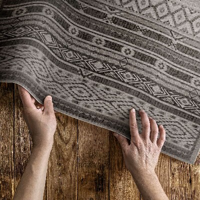 Tapis vinyle rectangulaire Tissu imitation motifs indiens