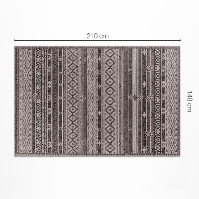 Tapis vinyle rectangulaire Tissu imitation motifs indiens
