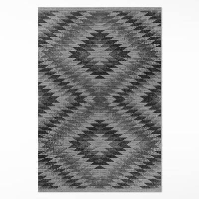 Tapis vinyle rectangulaire Tissu imitation parallélogrammes foncés