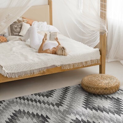 Tapis vinyle Tissu imitation motif géométrique gris