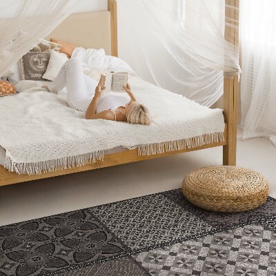 Tapis vinyle rectangulaire Une combinaison de différents motifs, tissu imitation