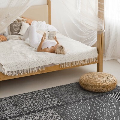 Tapis vinyle Mélange de différents motifs de tissu imitation