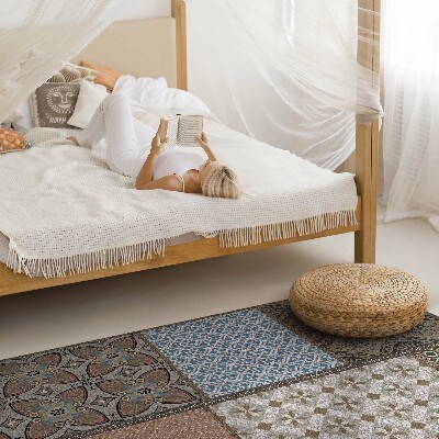 Tapis vinyle Mélange de motifs, imitation tissu