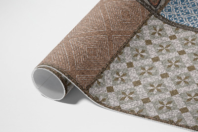 Tapis vinyle Mélange de motifs, imitation tissu