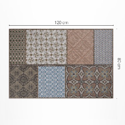 Tapis vinyle Mélange de motifs, imitation tissu