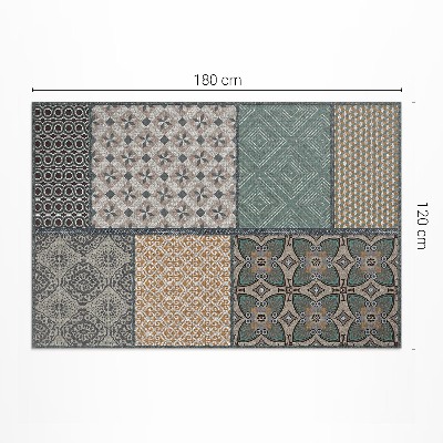 Tapis vinyle rectangulaire Différentes textures de tissu d'imitation