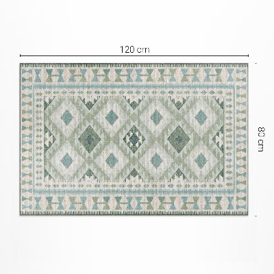 Tapis vinyle rectangulaire Tissu imitation losanges verts