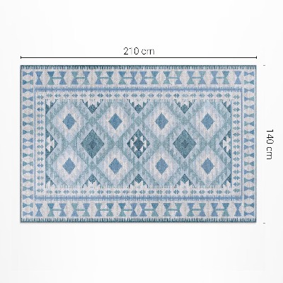 Tapis vinyle rectangulaire Tissu imitation diamants bleus