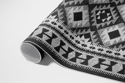 Tapis vinyle Tissu imitation losanges noirs
