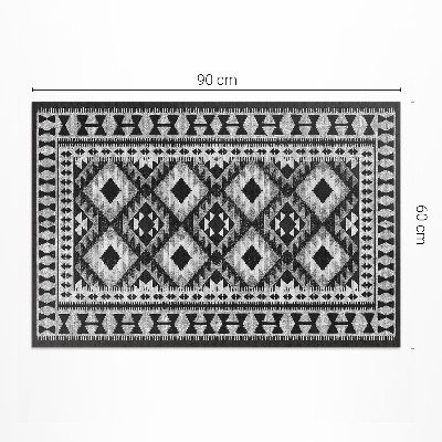 Tapis vinyle Tissu imitation losanges noirs