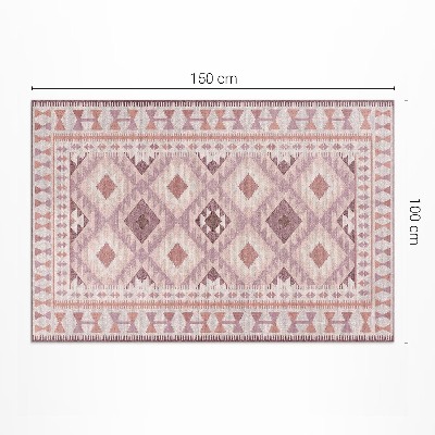 Tapis vinyle rectangulaire Tissu imitation diamant rose pâle