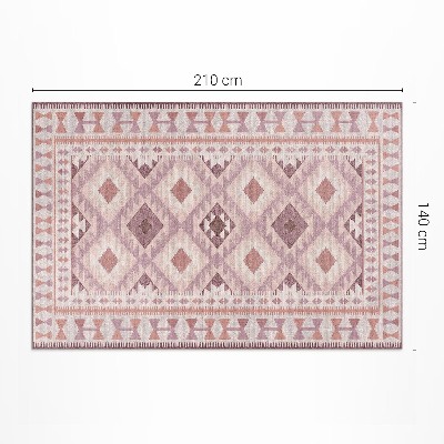 Tapis vinyle rectangulaire Tissu imitation diamant rose pâle
