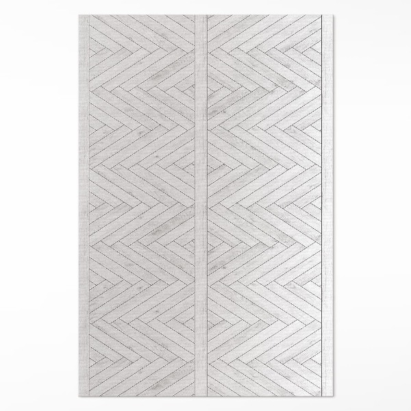 Tapis vinyle rectangulaire Planches à chevrons, parquet clair