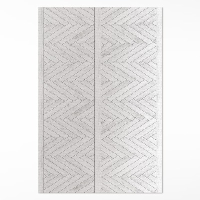 Tapis vinyle rectangulaire Planches à chevrons, parquet clair