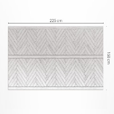 Tapis vinyle rectangulaire Planches à chevrons, parquet clair