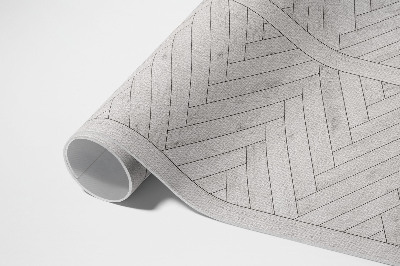Tapis vinyle rectangulaire Planches à chevrons, parquet clair