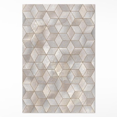 Tapis vinyle Cubes, impression d'espace, marbre