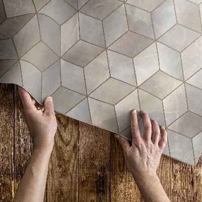 Tapis vinyle Cubes, impression d'espace, marbre