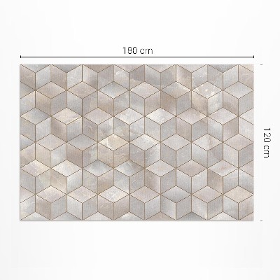 Tapis vinyle Cubes, impression d'espace, marbre