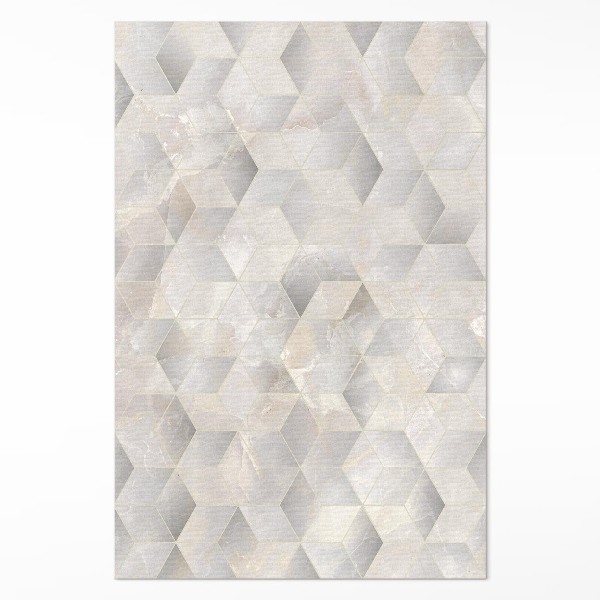 Tapis vinyle rectangulaire Motif géométrique moderne de cubes 3D