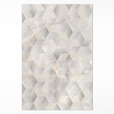 Tapis vinyle rectangulaire Motif géométrique moderne de cubes 3D