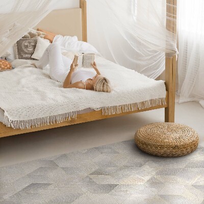 Tapis vinyle rectangulaire Motif géométrique moderne de cubes 3D