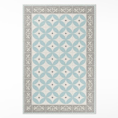 Tapis vinyle rectangulaire Mosaïque tendance pastel carreaux et cercles