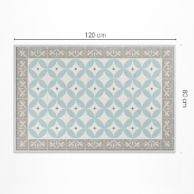 Tapis vinyle rectangulaire Mosaïque tendance pastel carreaux et cercles