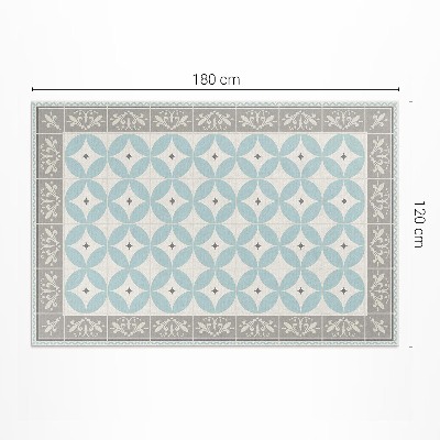 Tapis vinyle rectangulaire Mosaïque tendance pastel carreaux et cercles