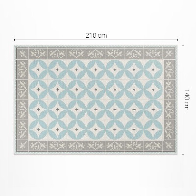 Tapis vinyle rectangulaire Mosaïque tendance pastel carreaux et cercles