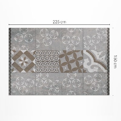 Tapis vinyle rectangulaire Carreaux décoratifs anciens