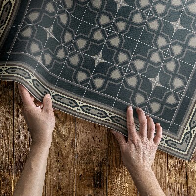 Tapis vinyle Mosaïque ancienne d'étoiles géométriques