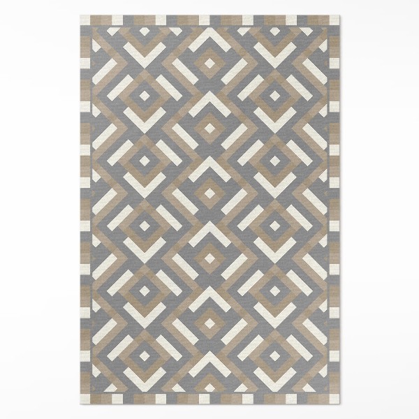 Tapis vinyle rectangulaire Motif bohème vintage régulier géométrique