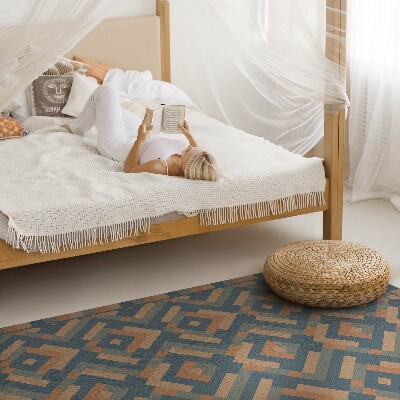 Tapis vinyle Motif bohème vintage géométrique aztèque