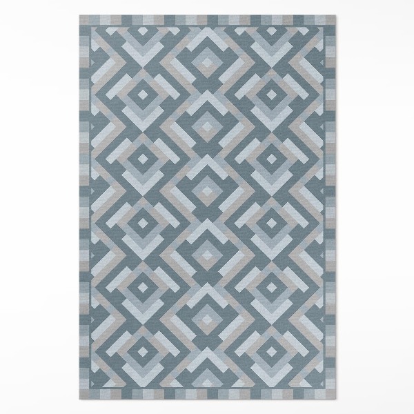 Tapis vinyle rectangulaire Géométrie aztèque dans un style bohème vintage
