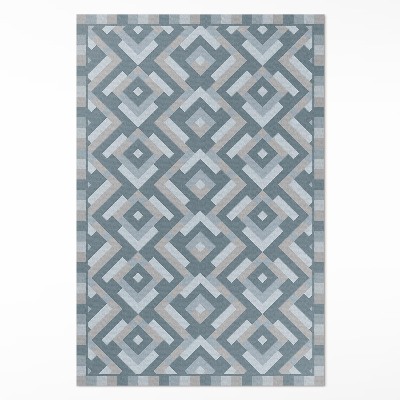 Tapis vinyle rectangulaire Géométrie aztèque dans un style bohème vintage
