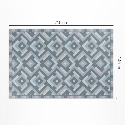 Tapis vinyle rectangulaire Géométrie aztèque dans un style bohème vintage