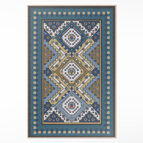Tapis vinyle rectangulaire Motifs d'ornements géométriques marocains