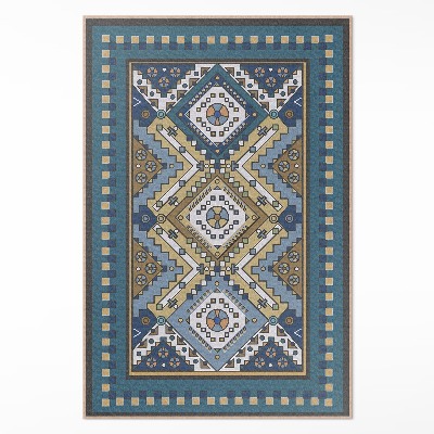 Tapis vinyle rectangulaire Motifs d'ornements géométriques marocains