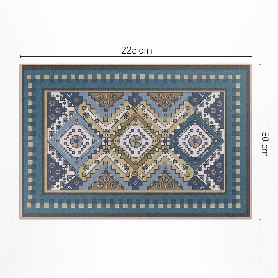 Tapis vinyle rectangulaire Motifs d'ornements géométriques marocains