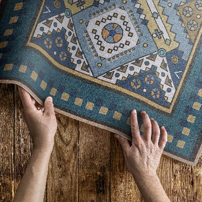 Tapis vinyle rectangulaire Motifs d'ornements géométriques marocains