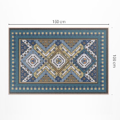 Tapis vinyle rectangulaire Motifs d'ornements géométriques marocains