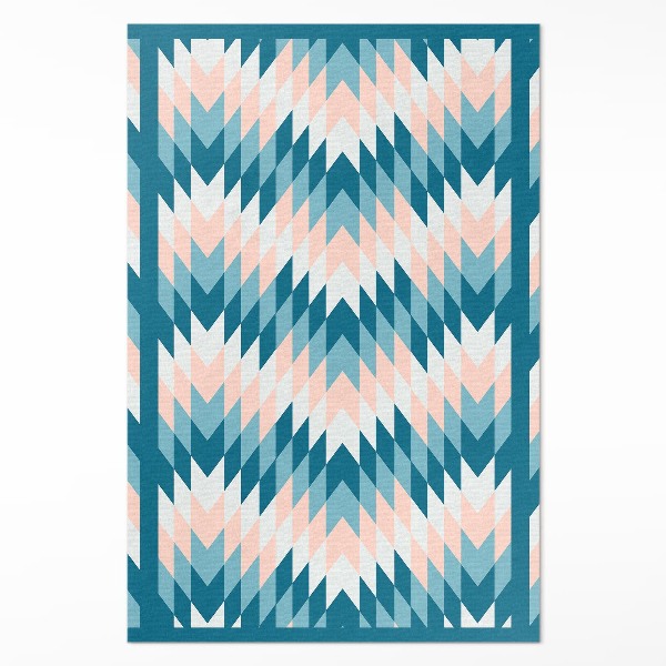Tapis vinyle rectangulaire Design moderne à chevrons géométriques