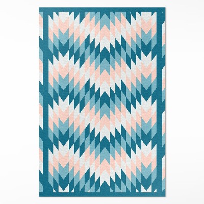 Tapis vinyle rectangulaire Design moderne à chevrons géométriques