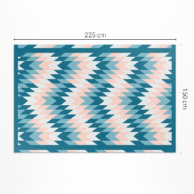 Tapis vinyle rectangulaire Design moderne à chevrons géométriques