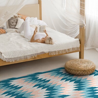 Tapis vinyle rectangulaire Design moderne à chevrons géométriques