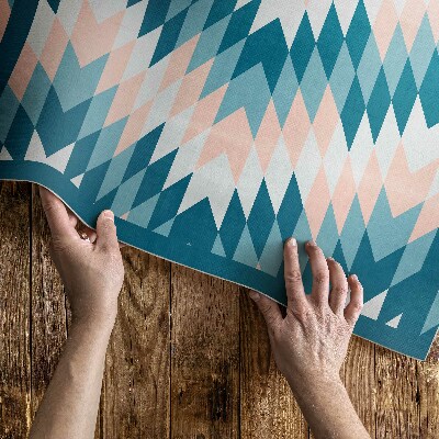 Tapis vinyle rectangulaire Design moderne à chevrons géométriques