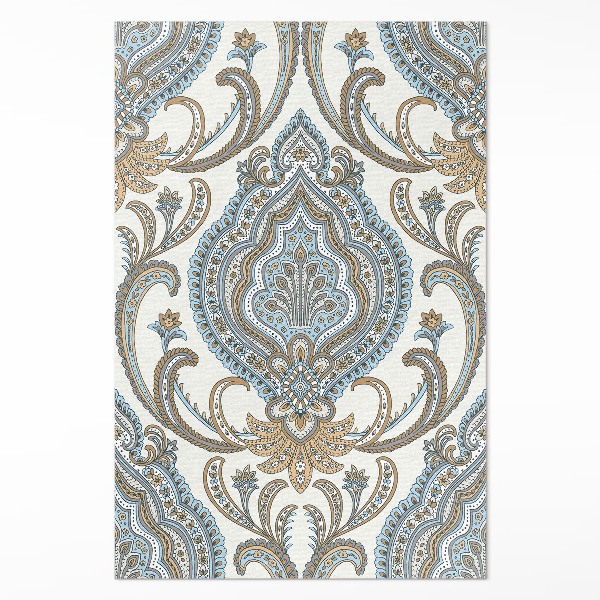 Tapis vinyle rectangulaire Motif végétal décoratif de fleurs orientales