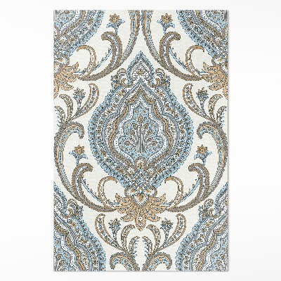 Tapis vinyle rectangulaire Motif végétal décoratif de fleurs orientales