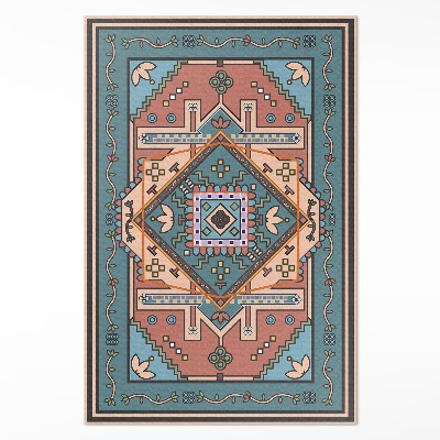 Tapis vinyle rectangulaire Motif décoratif géométrique arabe